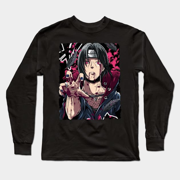 ITACHI UCHIHA MERCH VTG Long Sleeve T-Shirt by xsmilexstd